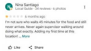 Removed negative review screenshot