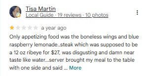 Removed negative review screenshot