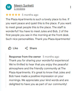 Positive Google review screenshot